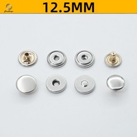 Broches Magnéticos de Cobre de 12.5mm y 15mm con Orificios, 4 Piezas, para Chaquetas y Bolsos