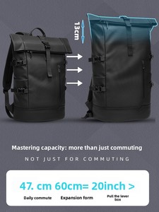 Mochila enrollable de moda KEBI para hombre, mochila de viaje de gran capacidad, bolsa para portátil, mochila para estudiantes universitarios - Product Image 2