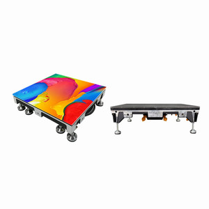 500x1000 tủ đầy đủ màu sắc sàn nhảy Màn hình hiển thị nền 3D Video tương tác Màn hình <span class=keywords><strong>LED</strong></span> quảng cáo màn hình cảm ứng - Product Image 1