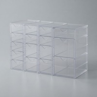 Tirelire Moderne Portable en Acrylique Transparent pour Adultes, Non Ouvrable, Pliable, Rotative, Boîte de Rangement pour Monnaie, Présentoir Transparent
