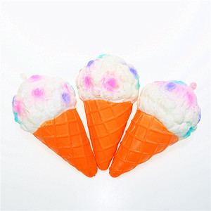 ของเล่นบีบคลายเครียดรูปไอศกรีมโคนโฟม PU แบบคืนตัวช้า รุ่น PS-0126 บรรจุในถุง PE - Product Image 1