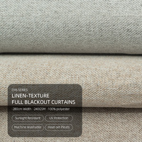 QINGYING Rideaux occultants de luxe en lin avec doublure, ensemble de draperies pour chambre d'hôtel, vente en gros