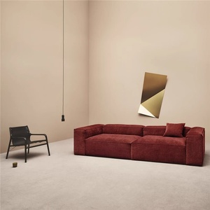 Divano a due posti a L in velluto a coste Wow per soggiorno, appartamento in affitto, camera da letto - Stile moderno e semplice - Product Image 2