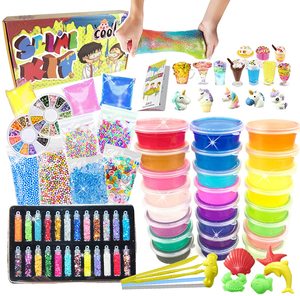 Juguete para Aliviar el Estrés (24 Colores) Kit <span class=keywords><strong>de</strong></span> Slime <span class=keywords><strong>de</strong></span> Bolas <span class=keywords><strong>de</strong></span> Espuma Coloridas, Caja <span class=keywords><strong>de</strong></span> Bricolaje que Incluye 24 Slimes <span class=keywords><strong>de</strong></span> Cristal con Contenedores - Product Image 1