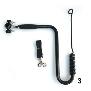 Sostenibile in acciaio inox cane rimorchio bici stile semplice per animali da esterno con rivetto decorazione per la bicicletta da viaggio - Product Image 5