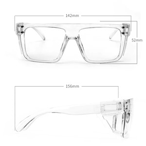 Lunettes de sécurité LMA Custom Design Sports transparentes carrées pour femmes et hommes, avec protection amovible anti-lumière bleue, conformes à la norme ANSI Z87. - Product Image 5