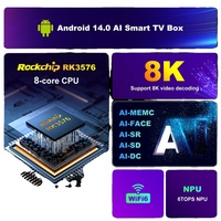 TV Box 2026 Rockchip RK3576 8K Streaming Octa Core 8GB RAM 128GB ROM Android 13 WiFi 6 Pro
