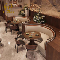 Meubles de salle à manger en bois massif et cuir, design moderne, écologiques, pour l'extérieur, banquettes d'école, tables et chaises commerciales pour hôtels