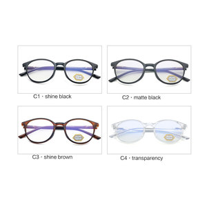 Lunettes de vue rondes rétro grises à monture complète, protection anti-lumière bleue, unisexe adulte 314 - Product Image 4