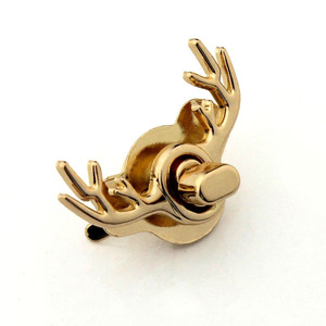 Chiusura a Forma di Cervo Dorato Cloxy con Chiusura a Torsione per <span class=keywords><strong>Borse</strong></span>, Borsette in Pelle, Decorazione per <span class=keywords><strong>Borse</strong></span> da Donna, Accessori Metallici Fai-da-Te - Product Image 5