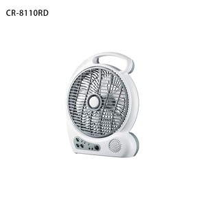 Quạt Điện Cầm Tay Có Thể Sạc Lại Khẩn Cấp 10Inch Với Bảng Pin Vô Tuyến Động Cơ 20 6V 8 Chiếc Đèn Led Ban Đêm Siêu Sáng - Product Image 1