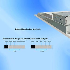 Banqcn thương mại 3000K 3500K 4000K 5000K 6000K 25W 30W 40W 50W 60W 1200x300 Dimmable có thể thay đổi backlit Led Tấm chiếu sáng - Product Image 5