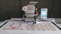 Máquina de Bordar de Alta Velocidad Modelo Popular Galaxy de 12/15 Agujas, de Una Sola Cabeza, para Lentejuelas y Cuentas, para Vestidos, Telas, con Software DAHAO