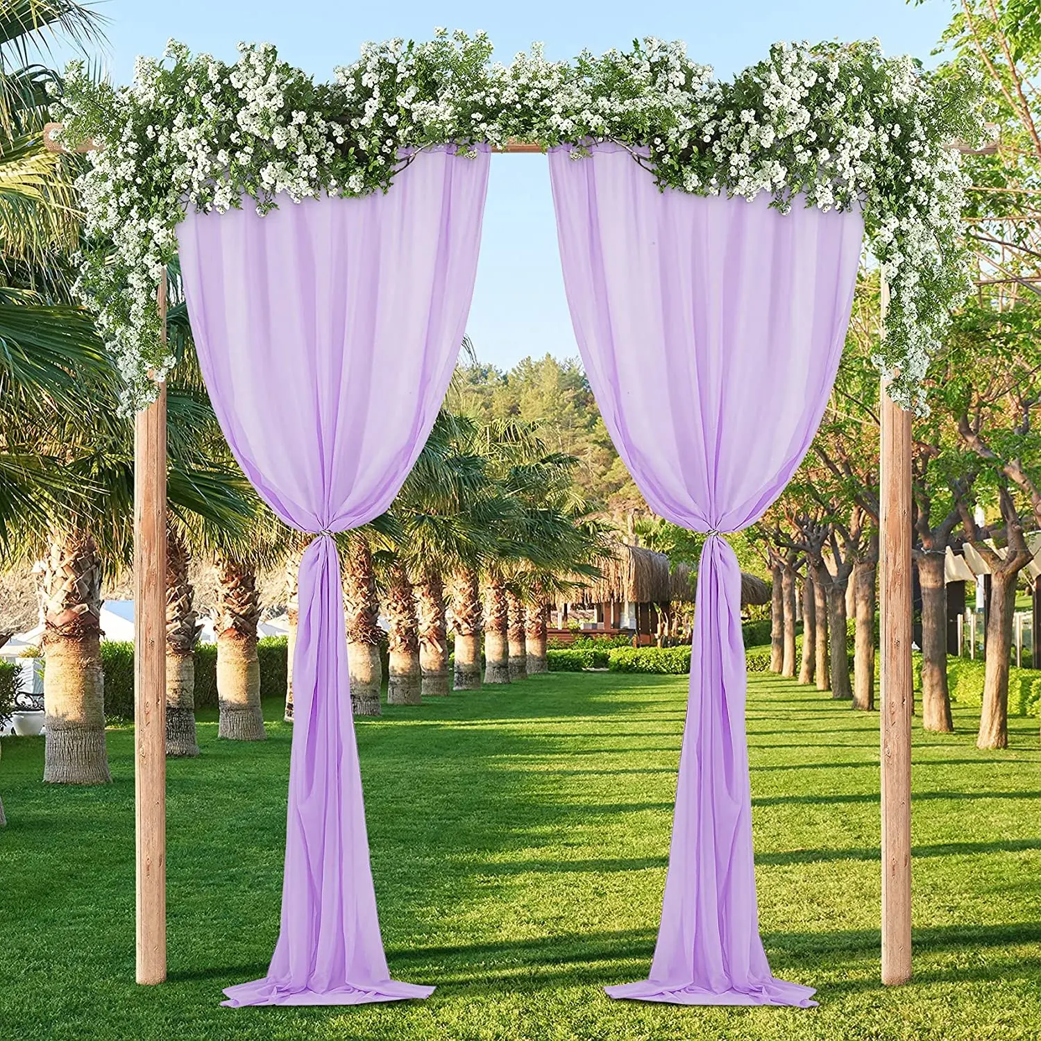 Wholesale Wedding Backdrop 1.5x3m Chiffon Drape Fabric Sheer Curtains For Party Event Decoration