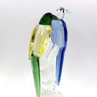 Figurine de perroquet en cristal, ornements animaux, artisanat sculpté à la main, tendance mode, décoration de maison, mariage, souvenir