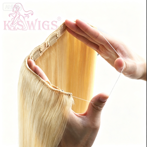 Extensiones de Cabello KSWIGS Halo, Extensiones de Cabello Humano Liso Marrón, Invisibles, Ideales para Peinados Diarios en Salón - Product Image 6
