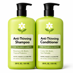Champú y Acondicionador Anticaída <span class=keywords><strong>para</strong></span> <span class=keywords><strong>el</strong></span> Crecimiento del <span class=keywords><strong>Cabello</strong></span>, Cuidado Capilar Sin Sulfatos <span class=keywords><strong>para</strong></span> Hombres y Mujeres, Fórmula Vegana Natural - Product Image 1