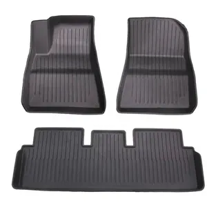Customized Black Tpe Waterproof Anti-Slip Foot Mats 5d Car Floor Mats Car Floor Trunk Liner For Tesla Model 3