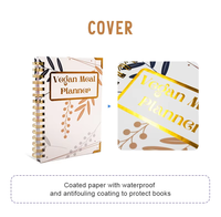 Carnet de notes, agenda, journal personnalisé avec impression sur mesure, reliure spirale, couverture rigide en tissu, format A4 A5