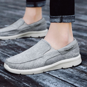 Canvas shoes for men comfortable for <b>long</b> wear. Men's <b>slip</b>-on casual shoes, flat bottom canvas trendy shoes for men - Product Image 5