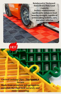 กระเบื้องปูพื้นโรงรถ ยางกันลื่น ทนทาน พีวีซี พีพี สำหรับปูพื้นโรงรถ |   แผ่นปูพื้นโรงรถแบบประกบกันได้สำหรับล้างรถ - Product Image 5