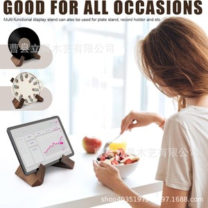Wooden <b>Tablet</b> <b>Stand</b> Desktop Reading Rack <b>For</b> Menu Display And Storage Support Tree Material Single Layer - Product Image 3
