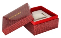 Boîte à bijoux rigide en carton couché de luxe, montre, OEM ODM personnalisée, certifiée BSCI, pelliculage mat, gaufrage or, éponge inodore