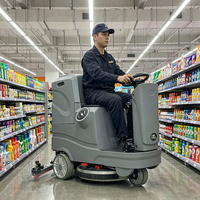 Autolaveuse industrielle électrique de haute qualité pour supermarchés, à conducteur marchant derrière, pour le nettoyage des sols en gros
