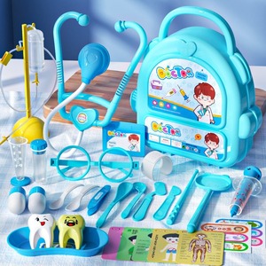 Mochila Médica de Juguete de Plástico para Niños, Caja de Almacenamiento, Set de <span class=keywords><strong>Juguetes</strong></span> de Doctor para Niñas de 3 Años o Más, Estetoscopio Realista de Enfermera - Product Image 2