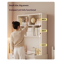 Bureau d'ordinateur intégré avec étagère pour la maison et le bureau, idéal pour les petits espaces, chambre à coucher, bureau mural, bureau d'étude et d'écriture, robuste