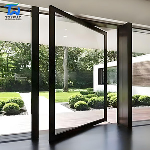 Puerta Pivotante Moderna <span class=keywords><strong>de</strong></span> Aluminio y Vidrio Templado para Uso en Hospitales, Apartamentos, Oficinas y Villas - Product Image 2