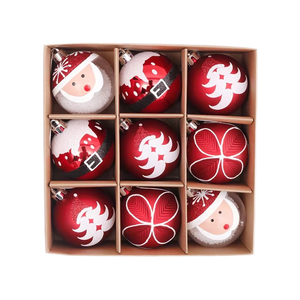 Luxury Customized Plastic Christmas Tree Ball Ornaments 6cm Hand-painted Shatterproof Home Decorations Indoor - Product Image 1