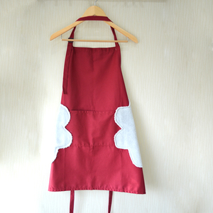 ผ้ากันเปื้อนผ้าฝ้ายแบบคาดลำตัวปรับได้พร้อมแผ่นผ้าถูสำหรับทำอาหารห้องครัวชุดทำความสะอาดครัวที่ทนทานและล้างทำความสะอาดได้ - Product Image 2