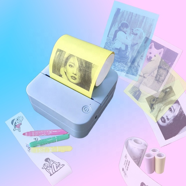 58mm Sticker Mobile Thermal Portable Photo Wireless Impresora Portatil 80mm Invoice Receipt Hand Imprimante Label Mini Printer