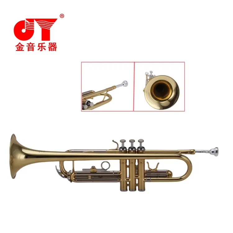 Professionele Prestatie-Kwaliteit Gouden Lak Bb Trompet Koperblazers Instrument