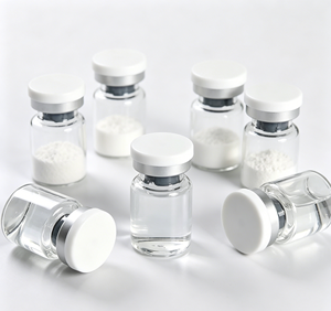Flacons en verre stériles à bouchon blanc à sertir |   Poudre lyophilisée en vrac et flacons liquides en stock d'usine - Product Image 1