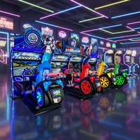 Simulateur de course de moto grand format à double écran, à monnayeur, pour salle d'arcade, modèle Commercial Metal 2