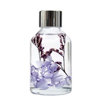 Bouteilles diffuseurs cylindriques en verre transparent de 150 ml, vides et rechargeables, avec bouchons à vis, pour la diffusion d'huiles parfumées et la décoration intérieure