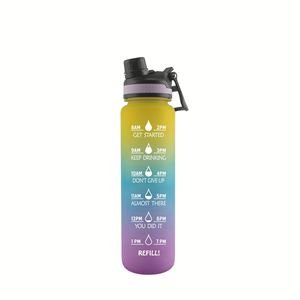 Bouteille d'eau sport personnalisée avec logo, 350 ml-2 L, en Tritan, sans BPA, avec marqueur de temps, pour la salle de sport - Product Image 4