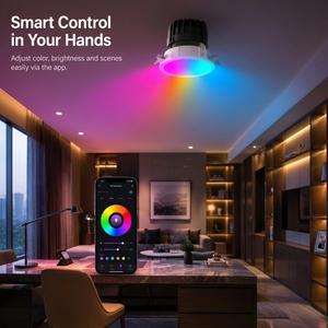 Luz LED Empotrable Inteligente RGBW con Control por Aplicación Wifi para Techo Comercial y Proyector Arquitectónico de Pared - Product Image 1