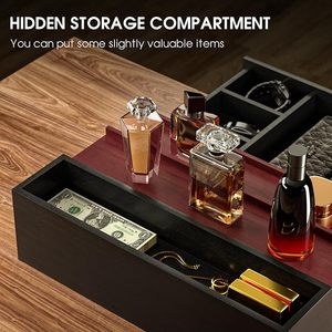 Organisateur de Cologne en Bois pour Hommes, Étagère de Présentation surélevée à 3 Niveaux avec Tiroir de Rangement pour l'Organisation des Parfums - Product Image 3