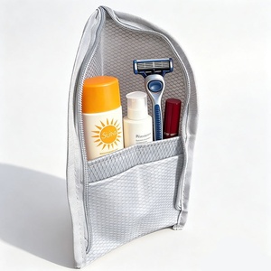 Portable Genuine Leather Vertical <b>Travel</b> <b>Toothbrush</b> Storage Bag On-the-Go Toiletries & Makeup Organizer Simple Bathroom Pouch - Product Image 5