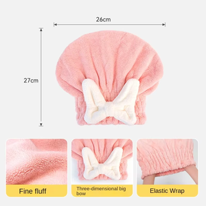 Chapeau turban en microfibre douce jetable super absorbant pour <span class=keywords><strong>femme</strong></span>, serviette à séchage rapide et <span class=keywords><strong>cheveux</strong></span> absorbants - Product Image 2