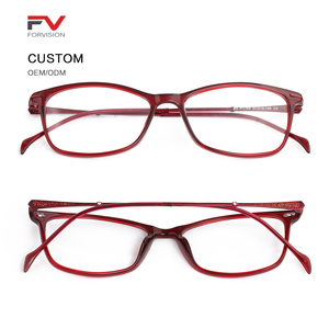 Trọng lượng nhẹ thanh lịch tinh tế nhỏ kim cương thiết kế đền độc đáo bản lề hình chữ nhật TR90 khung quang - Product Image 1