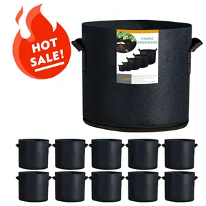 OEM Không Dệt Vải Chậu 2 3 5 7 10 Gal Flower Pot Cây Không Dệt Cảm Thấy Phát Triển Túi Vải Trồng Túi 1 Gallon Vải Chậu