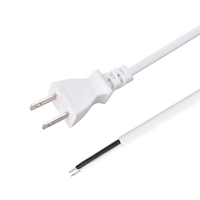 Cordon d'alimentation plat blanc à 2 conducteurs 1.25mm carré 5 mètres certifié PSE VCT