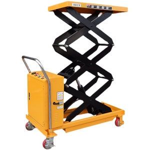 New Steel Hydraulic <strong>Lifting</strong> Platform Trolley <strong>Small</strong> <strong>Scissor</strong> Type Mobile <strong>Electric</strong> Elevator for Retail - Product Image 1