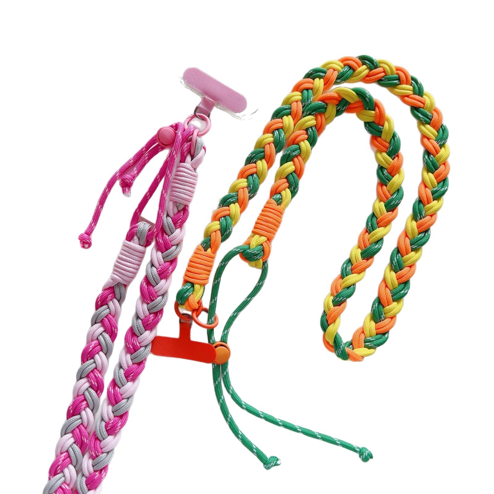 Six Strand Lanyard for Various Pendants Long Rope Color Block with Card Splicing Lock Buckle Shoulder Braided Phone Neck Strap Image 5