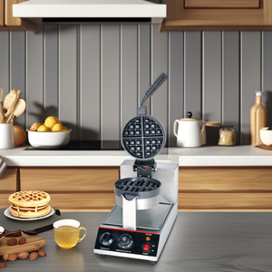 JWB-1A Máquina de Waffles Belgas Eléctrica Profesional de Acero Inoxidable Antiadherente 220V para Uso Doméstico y Comercial, Ideal para Exteriores y Automóviles, ¡Venta Caliente! - Product Image 4