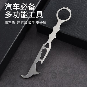 Multi Functional Wrench Stainless Steel 6 In 1 Tire Stone Remover <b>Car</b> Emergency Tool For Outdoor Use - Product Image 3